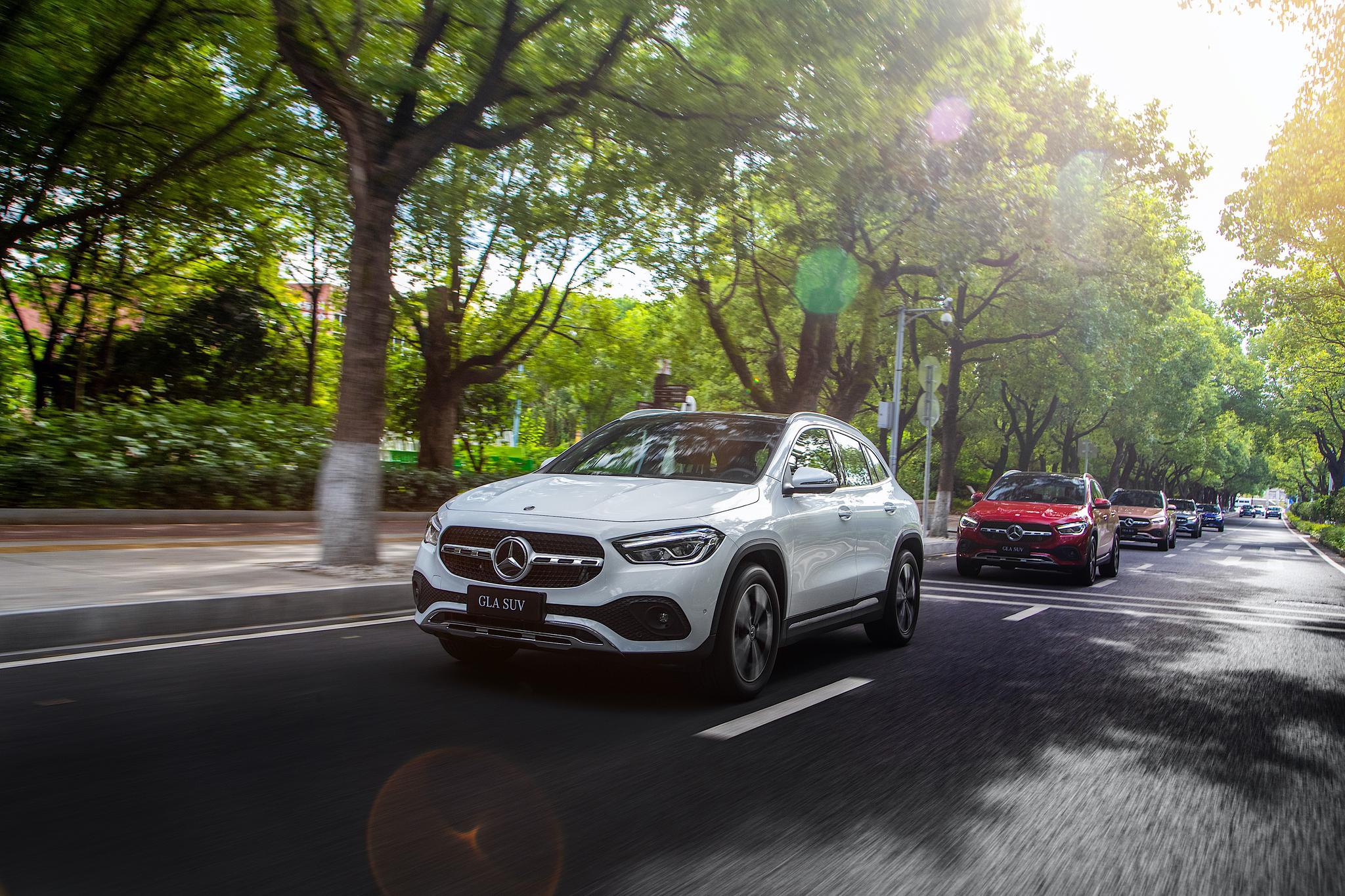 奔驰glasuv与无畏的你相逢在花路