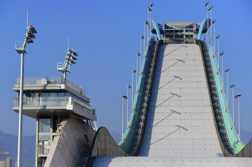 图为首钢滑雪大跳台，这是2022北京冬奥会自由式和单板滑雪大跳台项目的正式比赛场地。