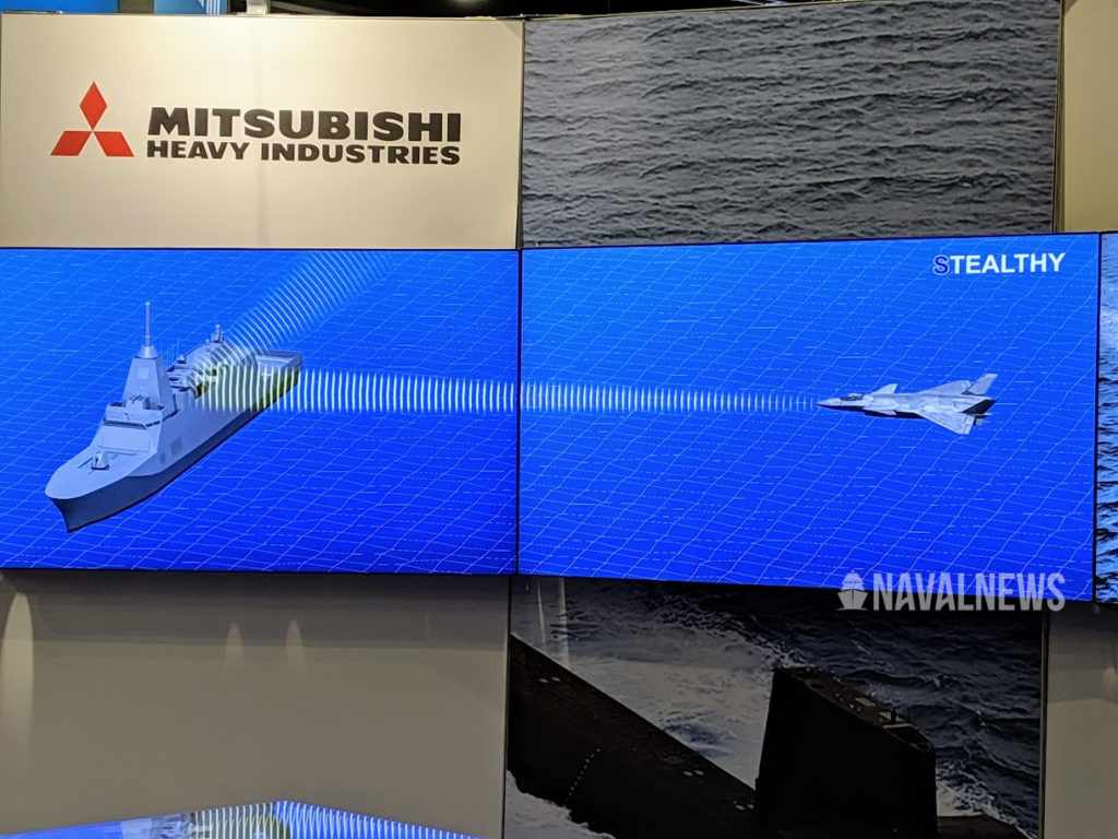 三菱在之前的展会中表示该型舰具有较强的隐身能力   图片来源：海军新闻网站