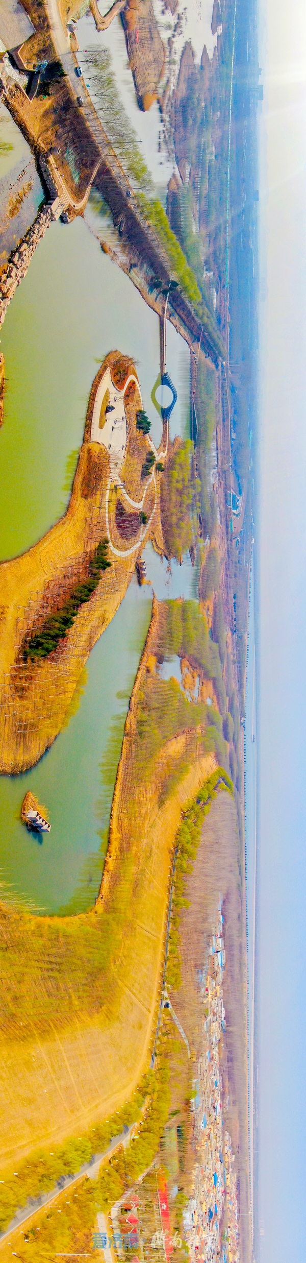 航拍带您走进小清河源头睦里闸