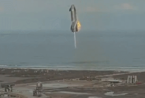 SN-10着陆成功，取得阶段性目标 图源：SpaceX