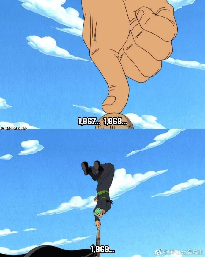 从明天开始我也要像索隆一样训练