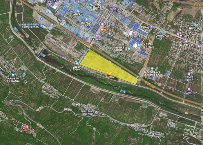 该宗地属蓝田县,但处于西安和蓝田之间,距离西安香王立交不到10公里