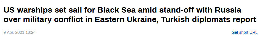 “今日俄罗斯”：东乌局势紧张之际，美军舰将驶入黑海