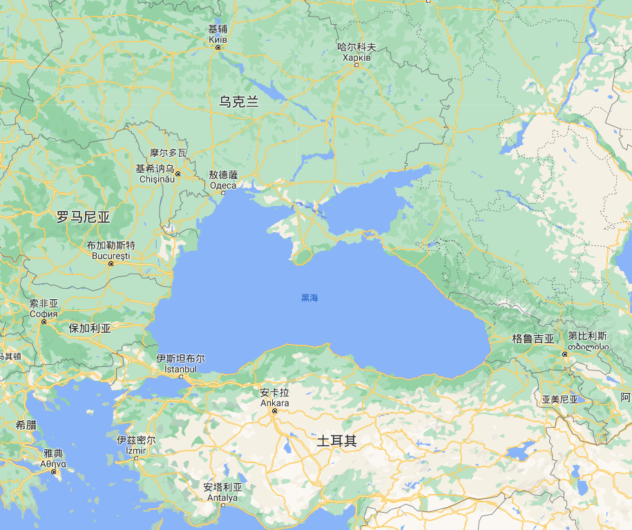 黑海周边区域 图源：谷歌地图