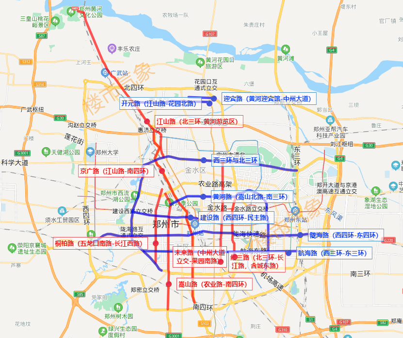 好消息郑州一环十横十纵年底将全面呈现郑州三环宜居性直线上升