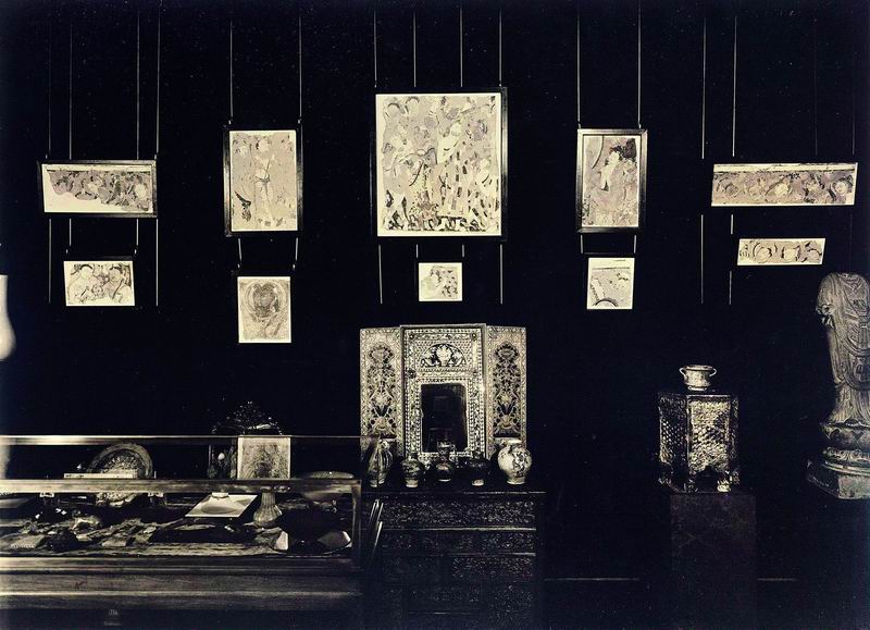 1929年盖里特利纽约住所龟兹壁画陈列,载于(盖里特利收藏品选辑),纽约,1929,美国史密森学会资料部