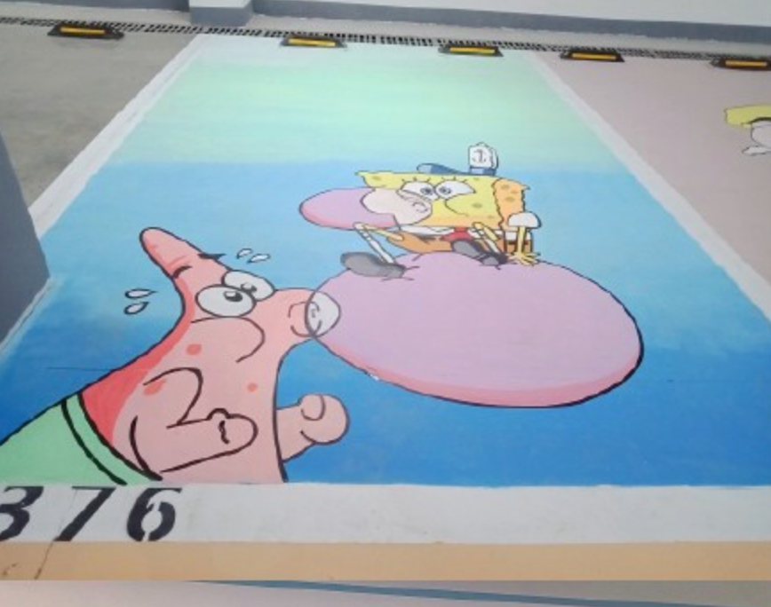 买不起最贵的车就拥有最靓的车位00后女孩彩绘车位月入20万