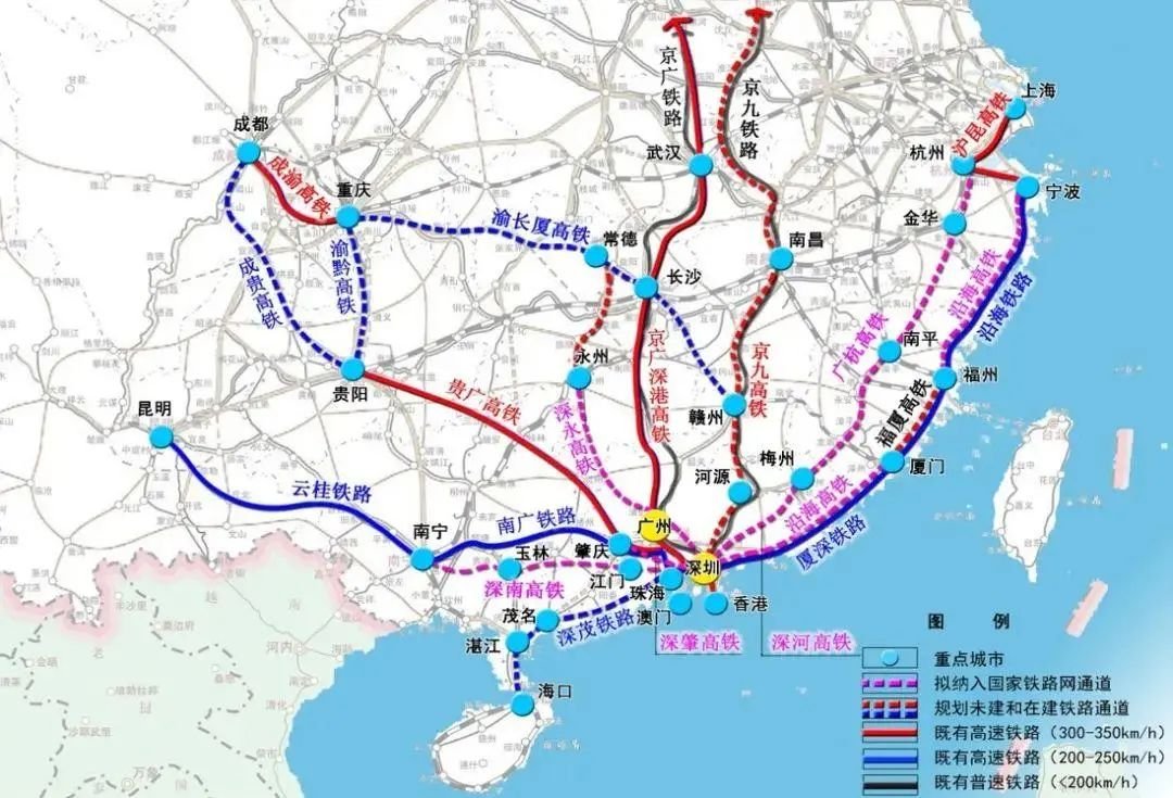 推進深圳站,光明城站,坪山站改造提升,優化樞紐功能組織,為城際鐵路