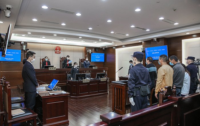庭审现场。图片来源：上海三中院
