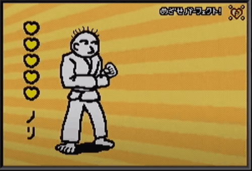 △GBA上的音游《节奏天国》