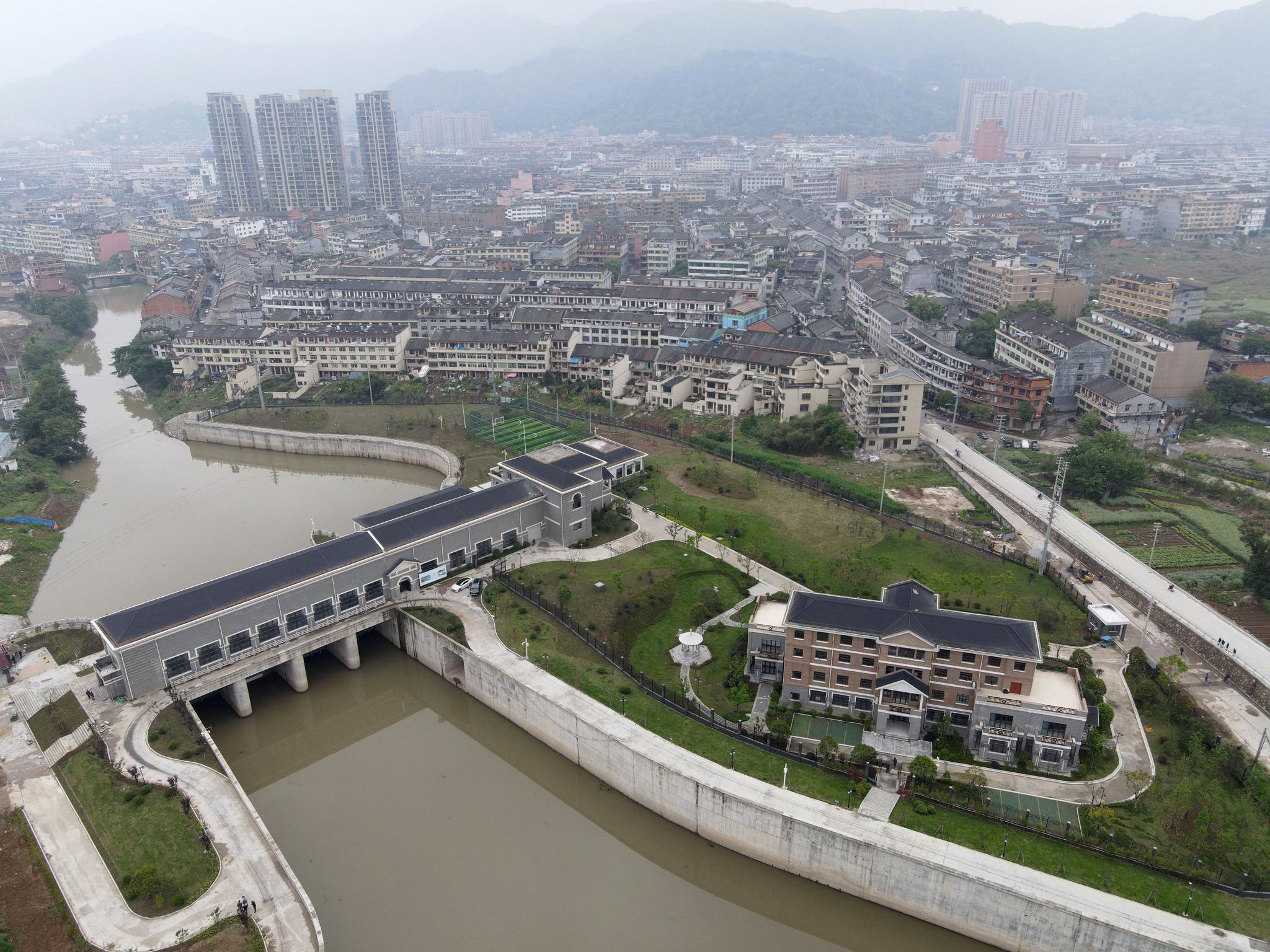 我河我的家乡平阳水头段防洪工程完工