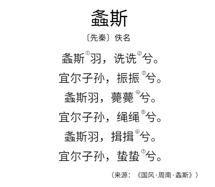 听经典之声学诗经之螽斯