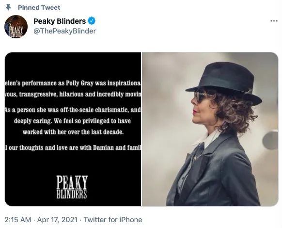 剧中波莉阿姨的儿子扮演者芬恩·科尔(finn cole)分享了了两人的