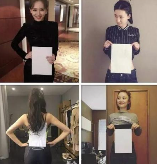 如此"唯瘦观"也从影视圈蔓延开来:a4腰,反手摸肚脐……各种细腰挑战层
