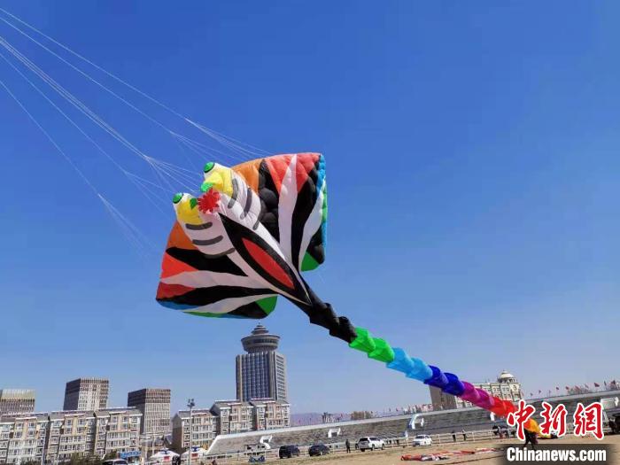 图为巨型鳐鱼风筝. 乌娅娜 摄