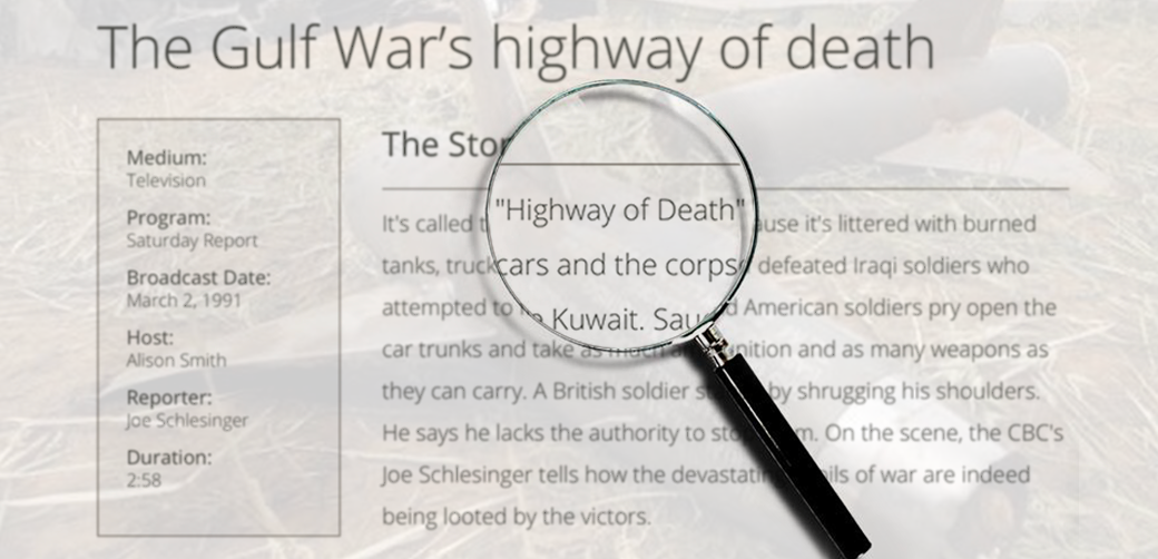 ▲加拿大广播公司（CBC）将巴士拉的一条公路，称为“死亡公路”