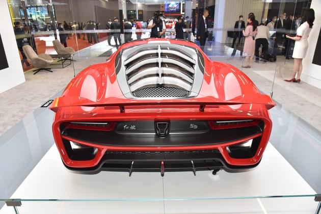 2021上海车展实拍:自主品牌超级跑车 实拍一汽红旗s9量产版