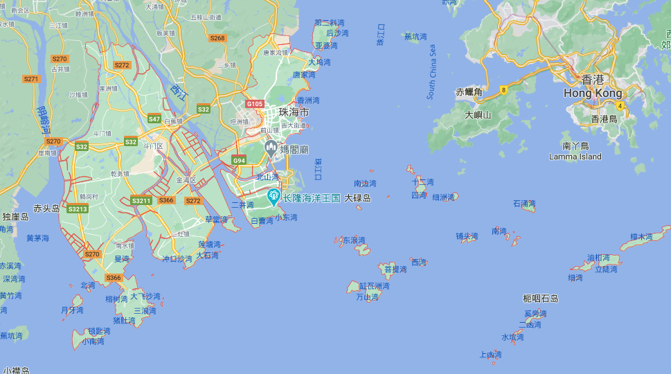 大片的陆地被密布的河网和海洋分割成146个海岛,令你不得不感叹"珠海"