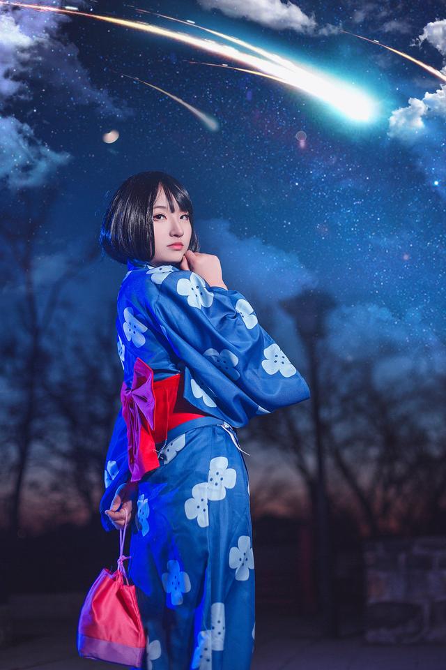 宫水三叶壁纸和服-千图网