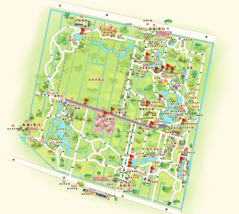 【探索】花博南园手绘游园攻略来了