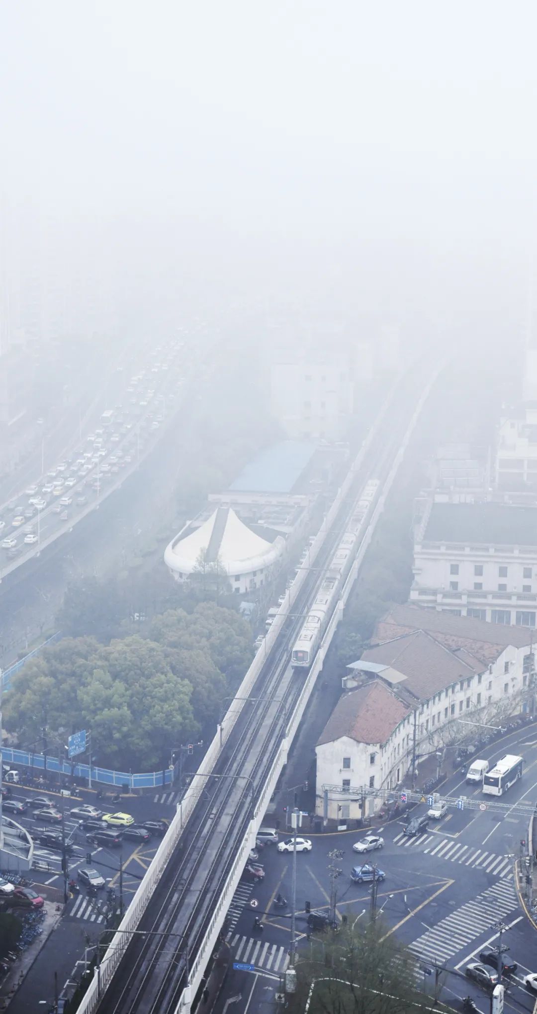 上海秒变雾都轮渡停航航班取消网友雾里看花