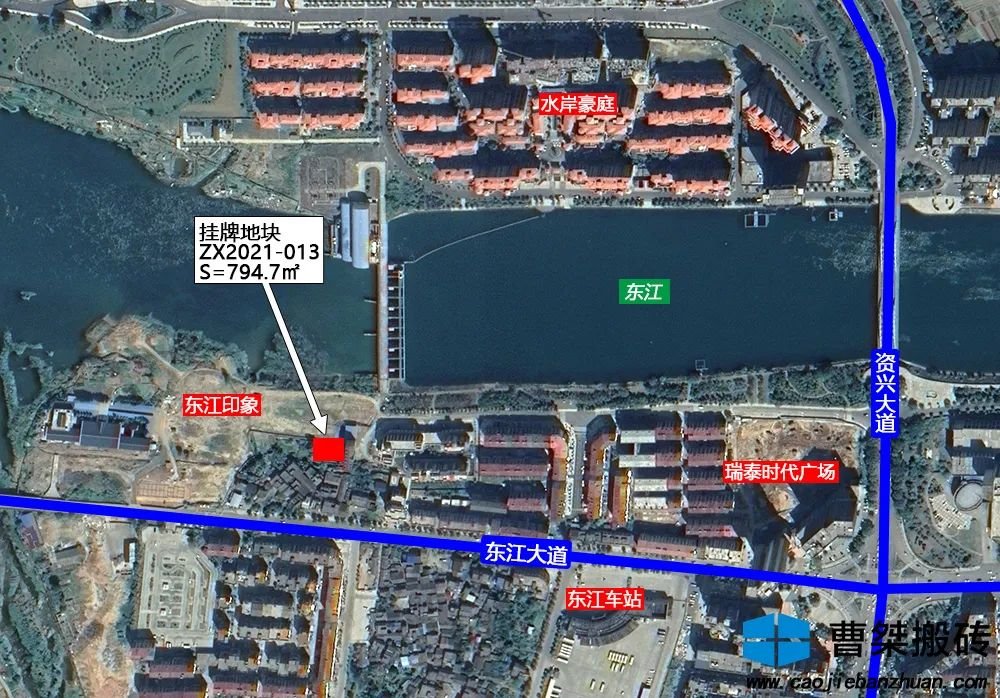 地块位于东江大道北侧,东江印象项目东南角.地块整体呈矩形,边缘平直.