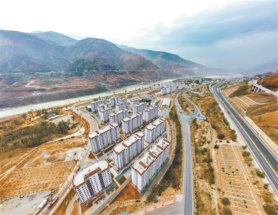 巧家县金塘迁建集镇 卢忠灿 摄白鹤滩水电站云南库区移民搬迁安置涉及