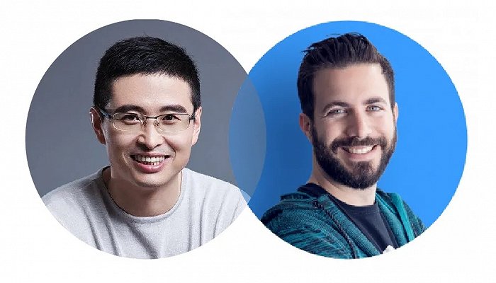 ▲路客CEO苏同民（左）与 Guesty CEO Amiad Soto（右）