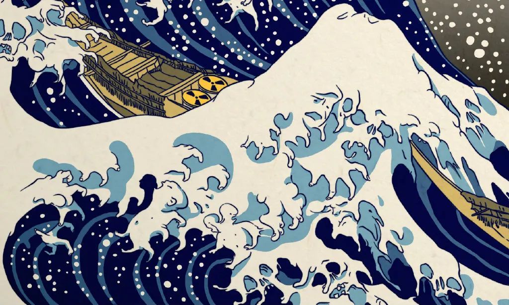 有老铁把日本著名的传统浮世绘作品《神奈川冲浪里》再创作成了《神奈氚冲浪里》，要素过多，绝了绝了|神奈氚冲浪里|神奈川冲浪里_新浪新闻