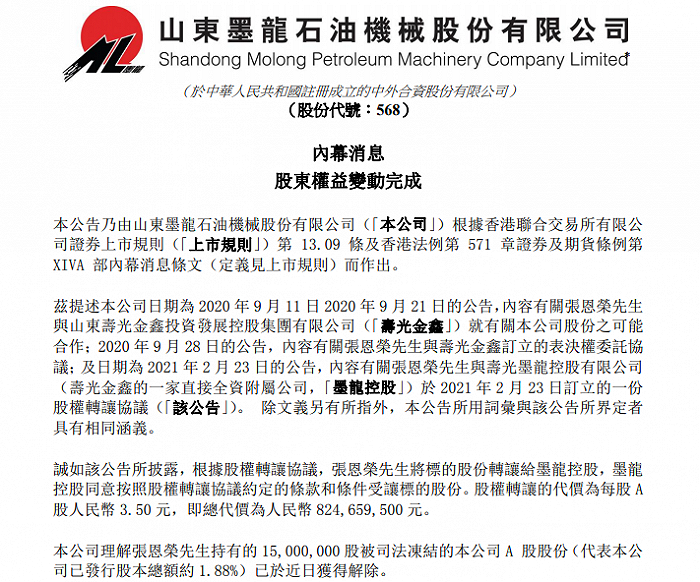 图片来源：山东墨龙官网