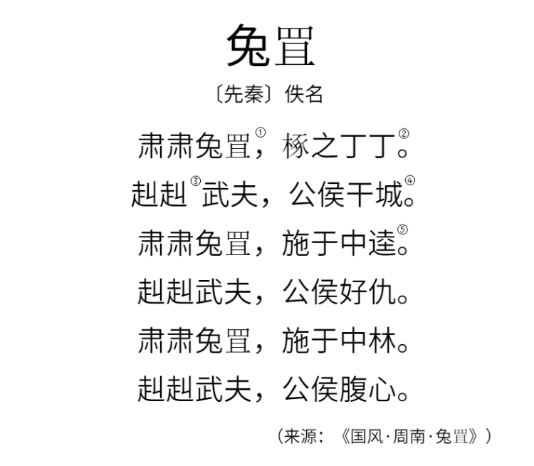 听经典之声学诗经之兔罝