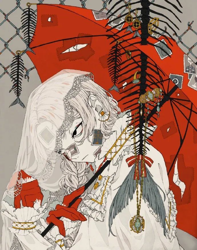 一组颇具个性的人物插画色调复古充满奇妙的想象力