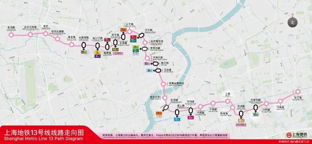 目前13号线线路走向图