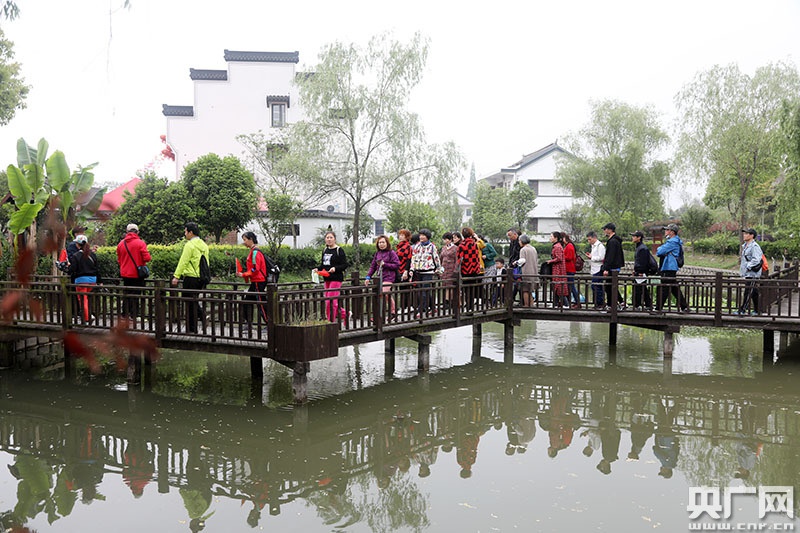 近年来,海宁丁桥镇以新仓梁家墩景区为核心,以潮涌路为纽带,整合新仓