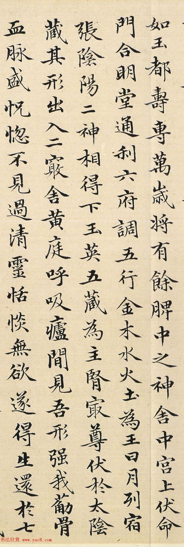 书法家赵孟頫48岁小楷临黄庭经精品毛笔字书法欣赏