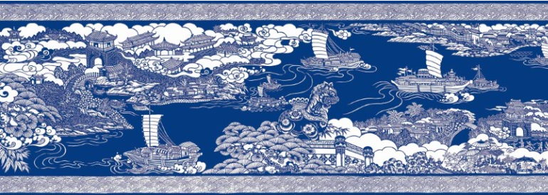 121米的《大运河》剪纸长卷作品,描绘了京杭大运河沿线的风景,民风和