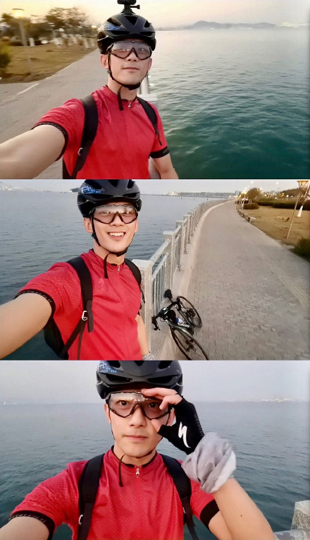 少年好体力吴磊骑车下班穿搭清爽活力满满