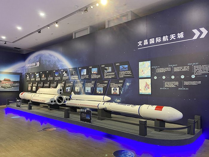 “中国航天大事记”展厅。图片来源：倪叶青/摄