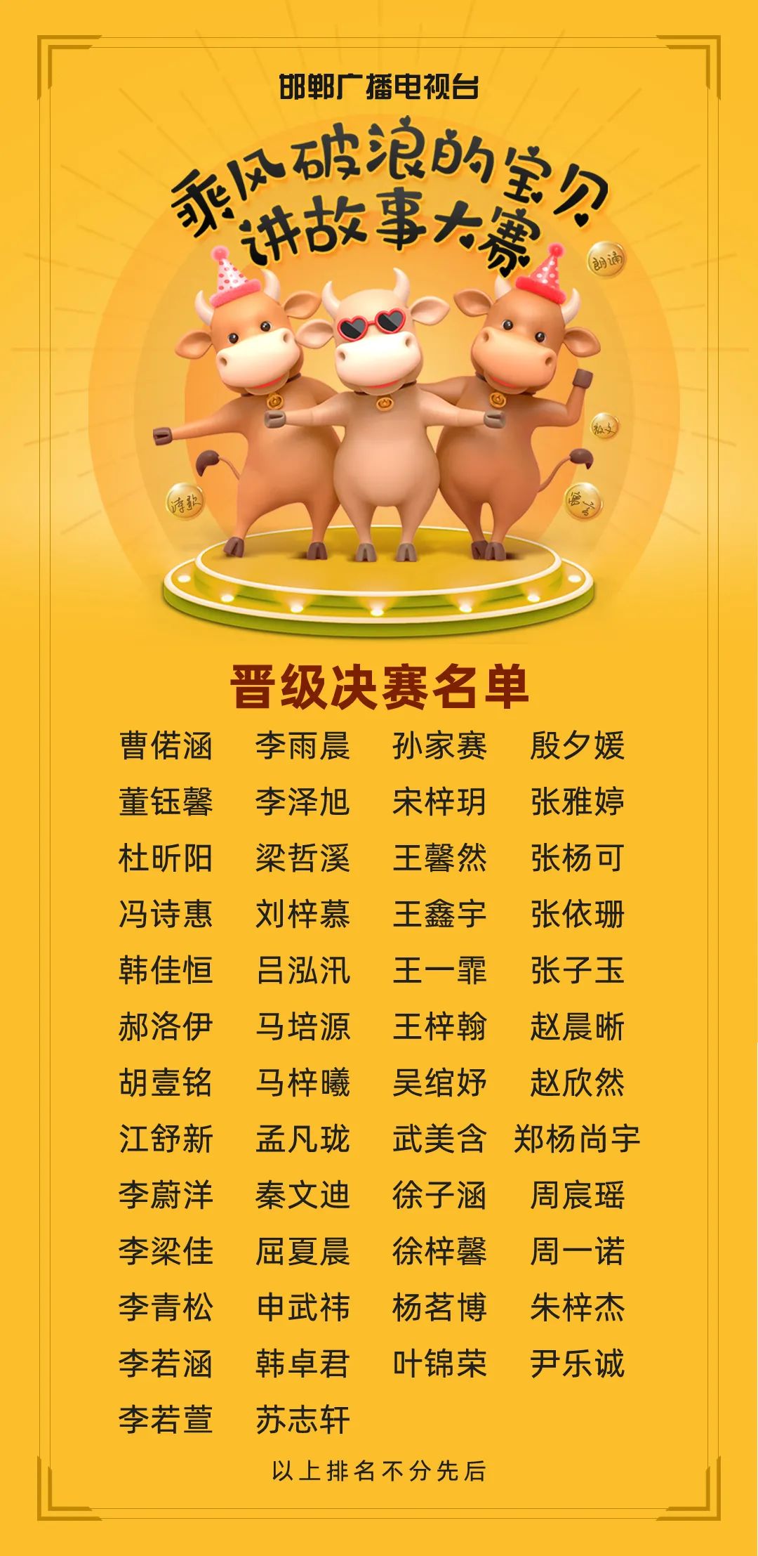 儿童故事排行_少儿故事大赛晋级半决赛名单来啦!