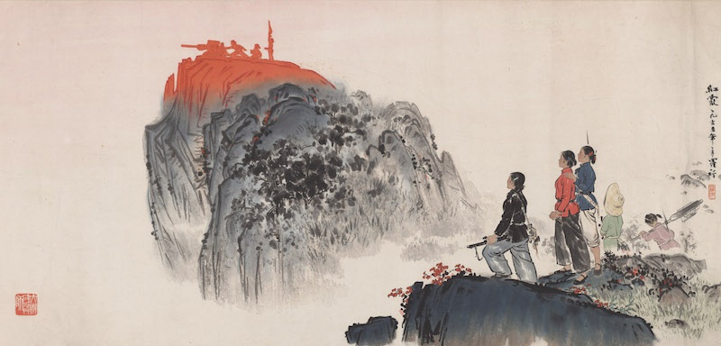 朵云轩木版水印《红霞》,罗祺