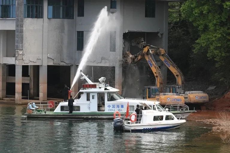被中央环保督察组点名后黄山太平湖开拆违建
