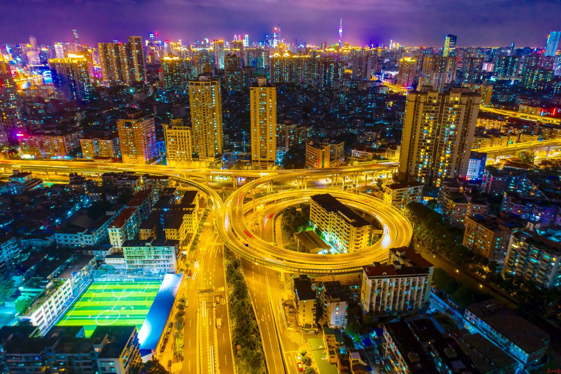 上天架桥,空中"织网",广州已经建成一张立体的交通网络,天河立交,中山