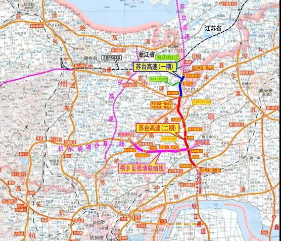 苏台高速公路南浔至桐乡段及桐乡至德清联络线是今年省重点建设项目