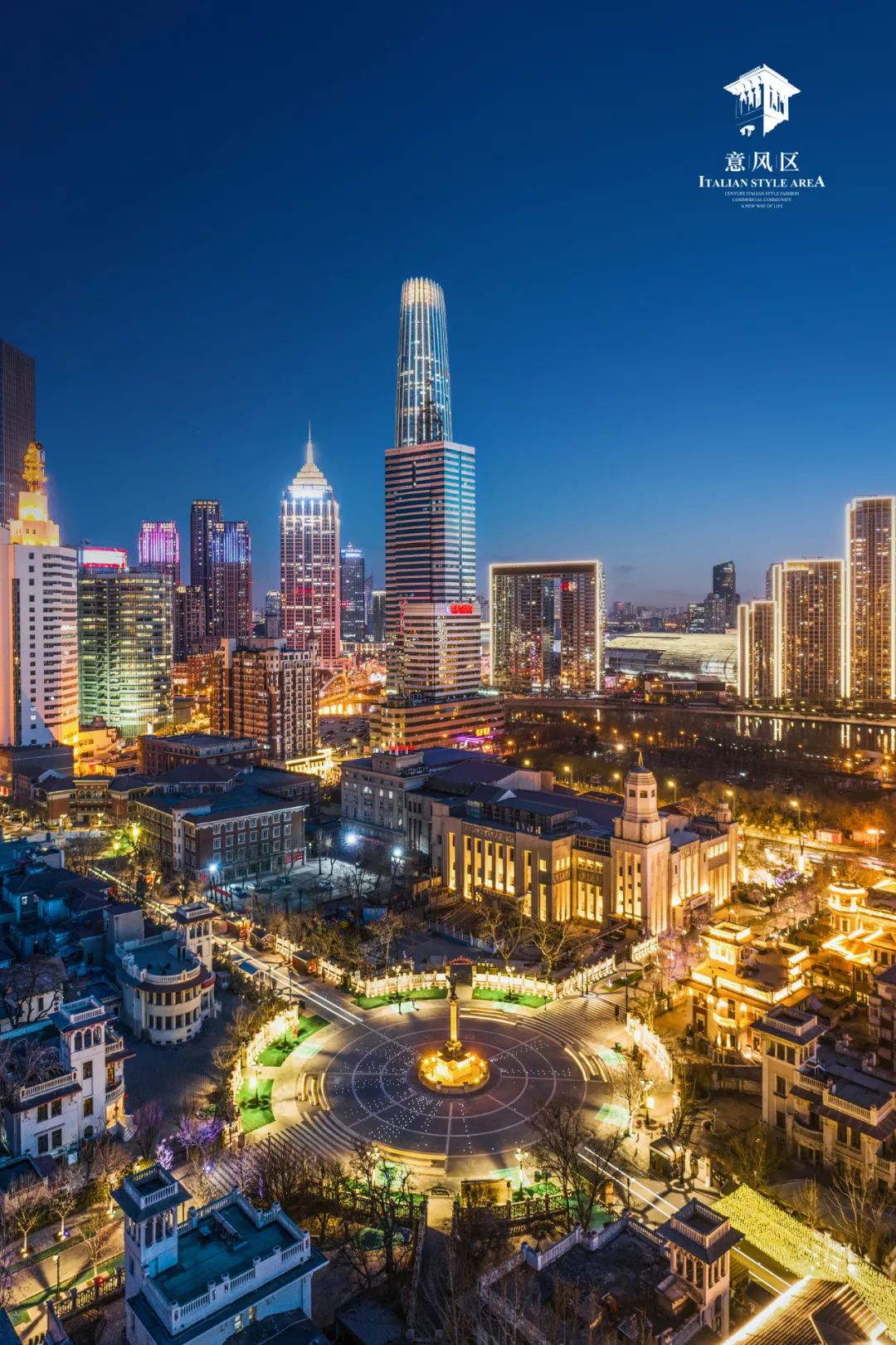 在以马可·波罗广场为夜晚视觉体验及游览休憩核心的十字街区内,设有