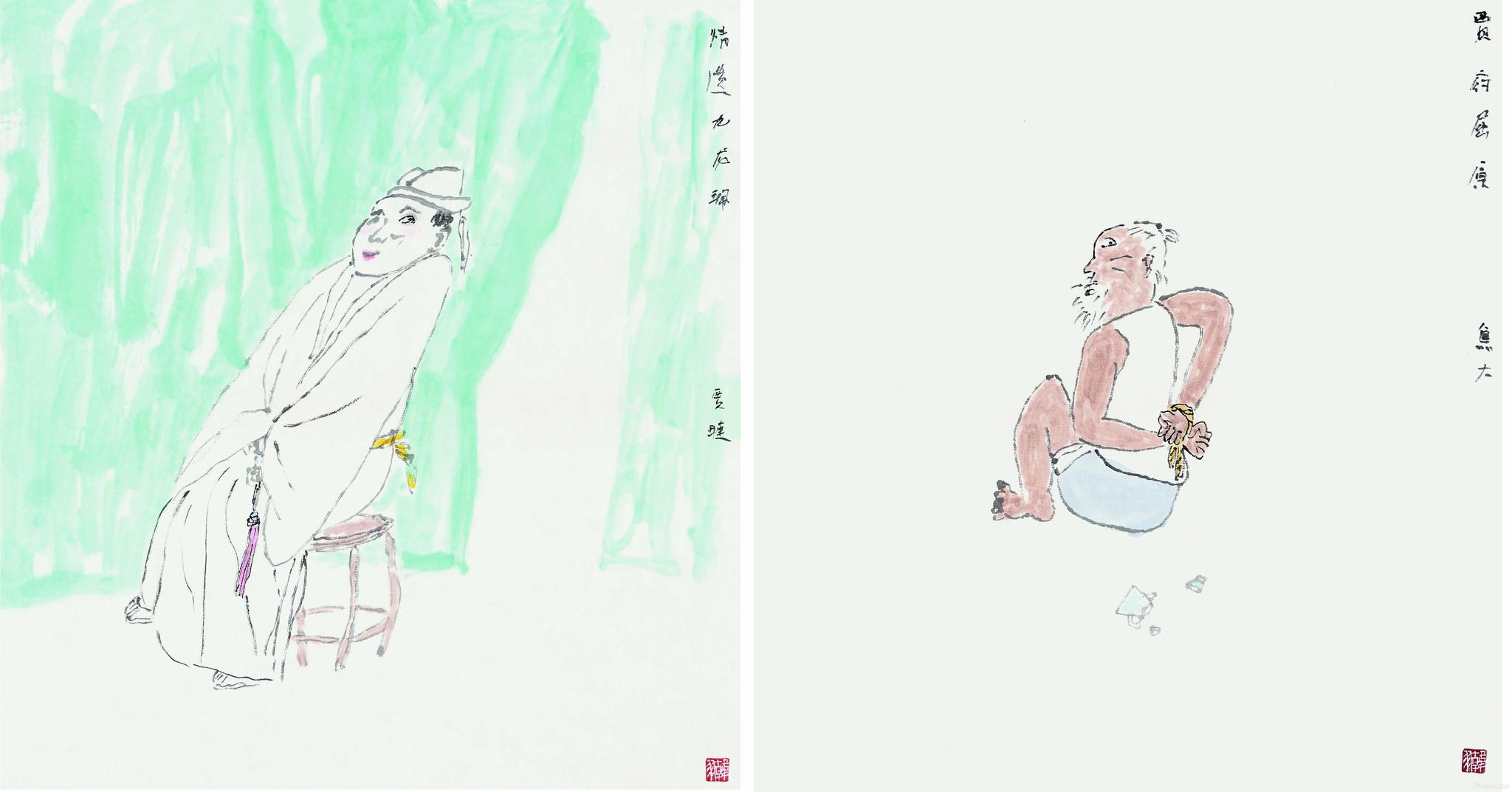 韩羽画红楼梦人物