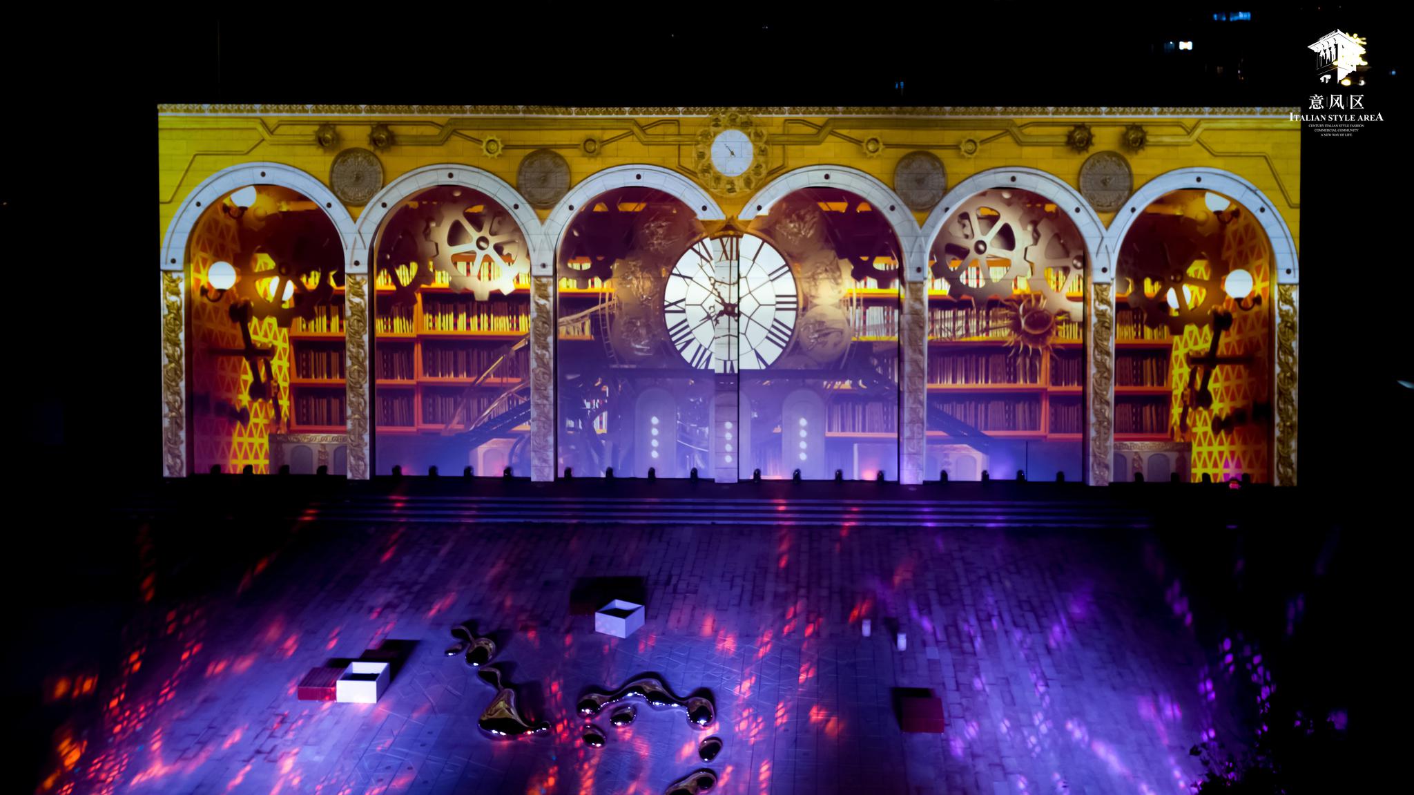 意风区裸眼3d光影秀(央广网发 天津市河北区供图)&nbsp