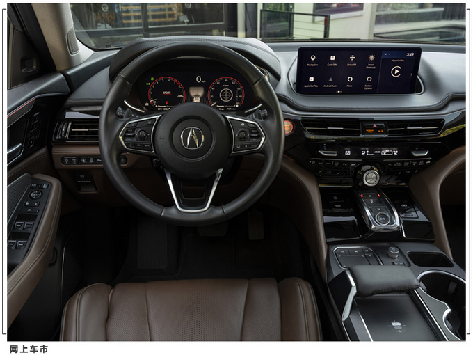 讴歌全新mdx开售搭30tv6引擎悬浮式中控屏内饰质感升级