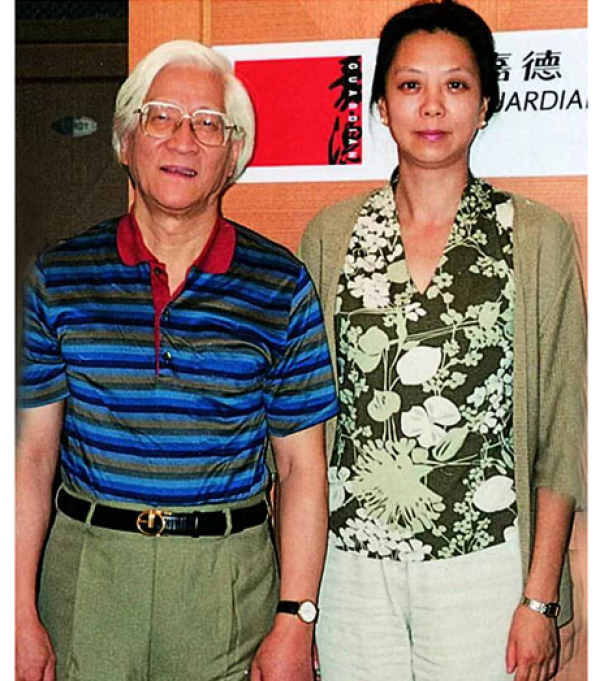 当年促成"翁氏藏书"自美回归后的汪庆正与中国嘉德董事总裁王雁南