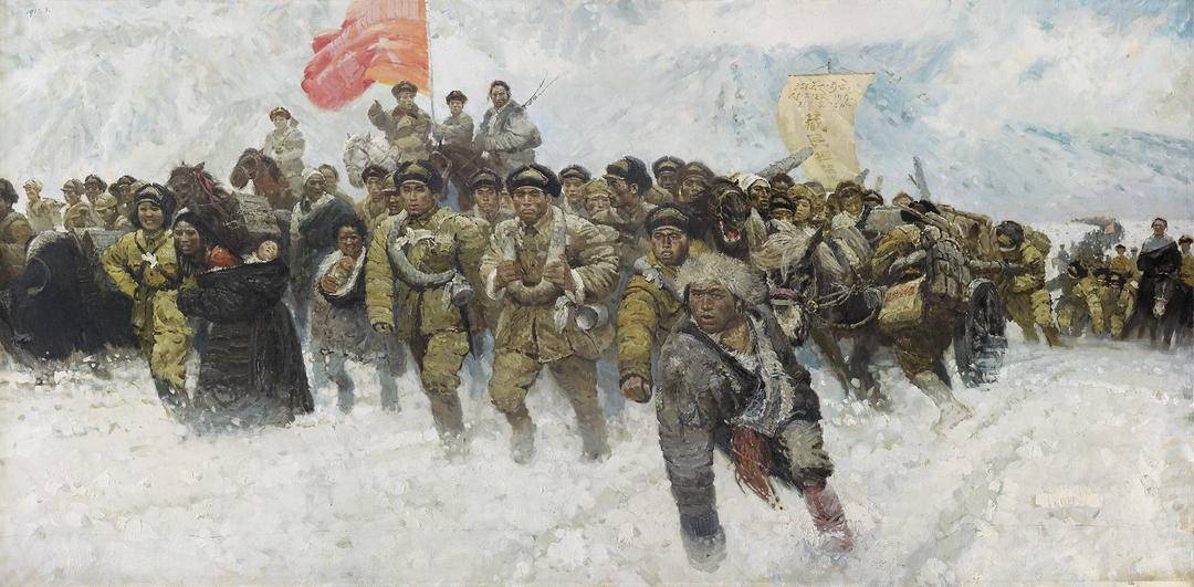 赏美术经典,学百年党史(8)|陈丹青《进军西藏》|进军西藏_新浪新闻